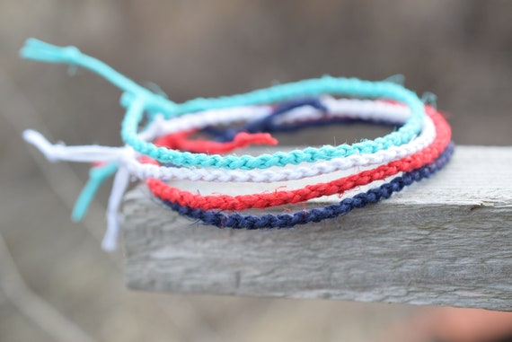 Thin braided deals beach bracelet
