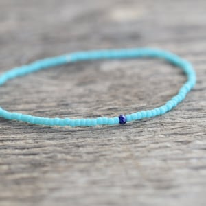 Turquoise mens bracelet thin men's bead bracelet gift for men, gift for boyfriend