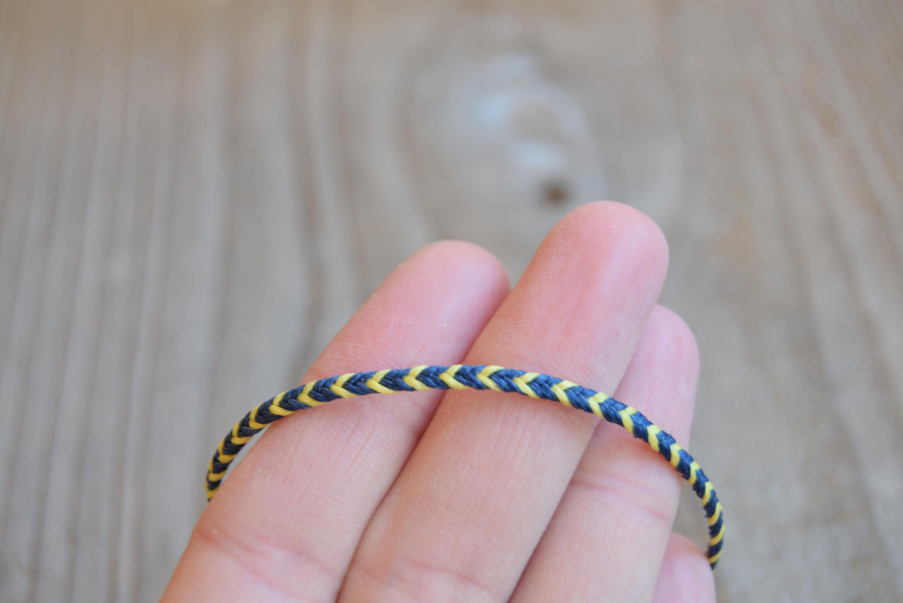 Mens string bracelet mens friendship bracelets blue/yellow men braided