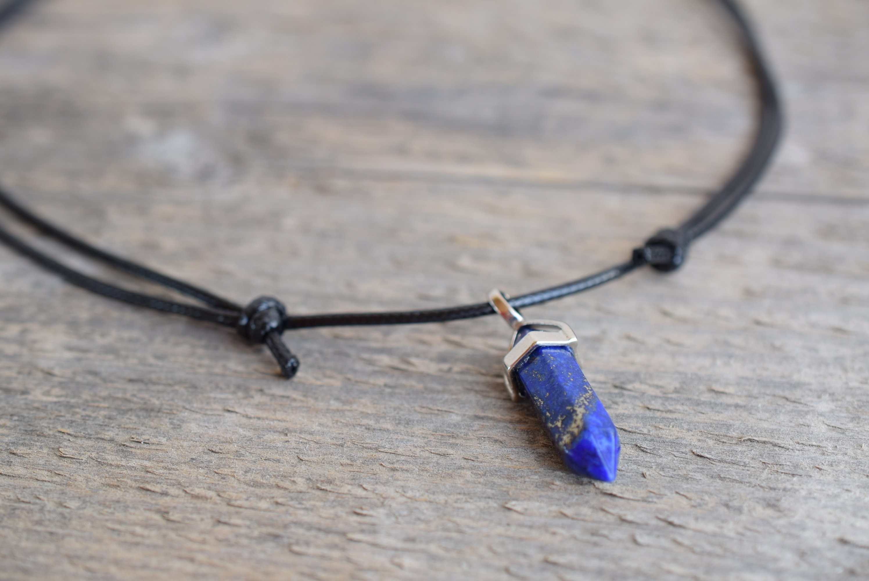 Buy Mens Lapis Lazuli Arrowhead Pendant Necklace Adjustable Cord Chakra  Gemstone Protection Luck Gift Online at desertcartINDIA