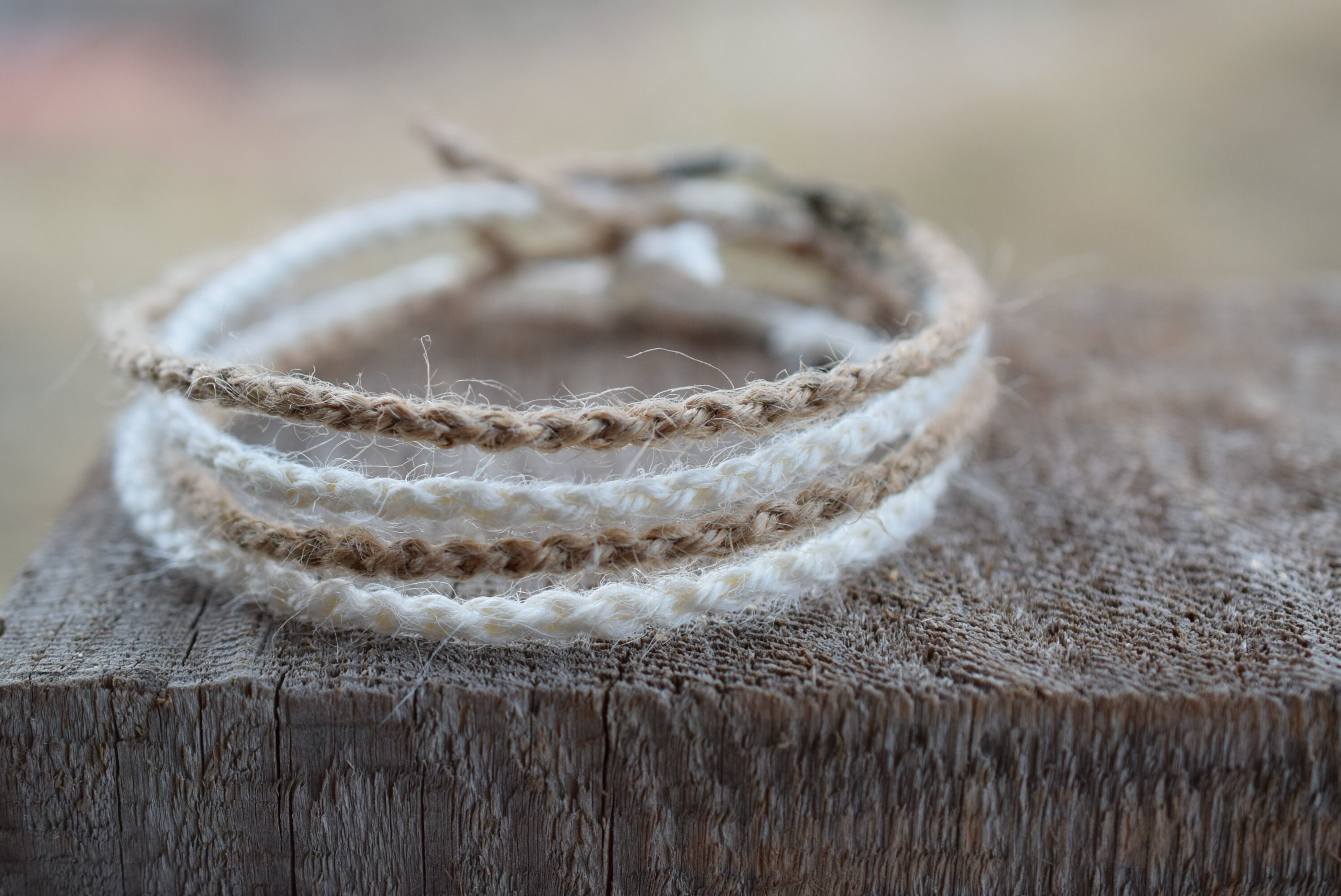 Hemp anklet, men's hemp bracelet, beach anklet