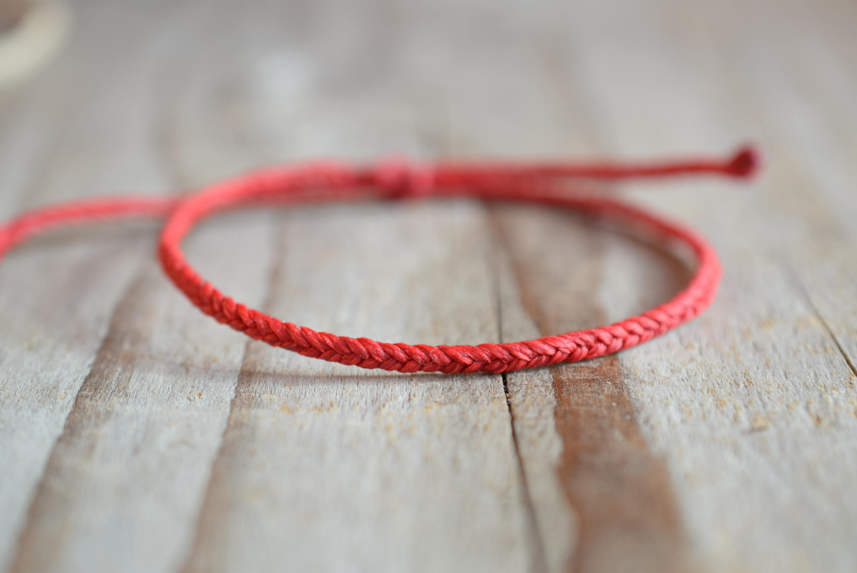 Braided red string bracelet, red bracelet kaballah, men bracelet red