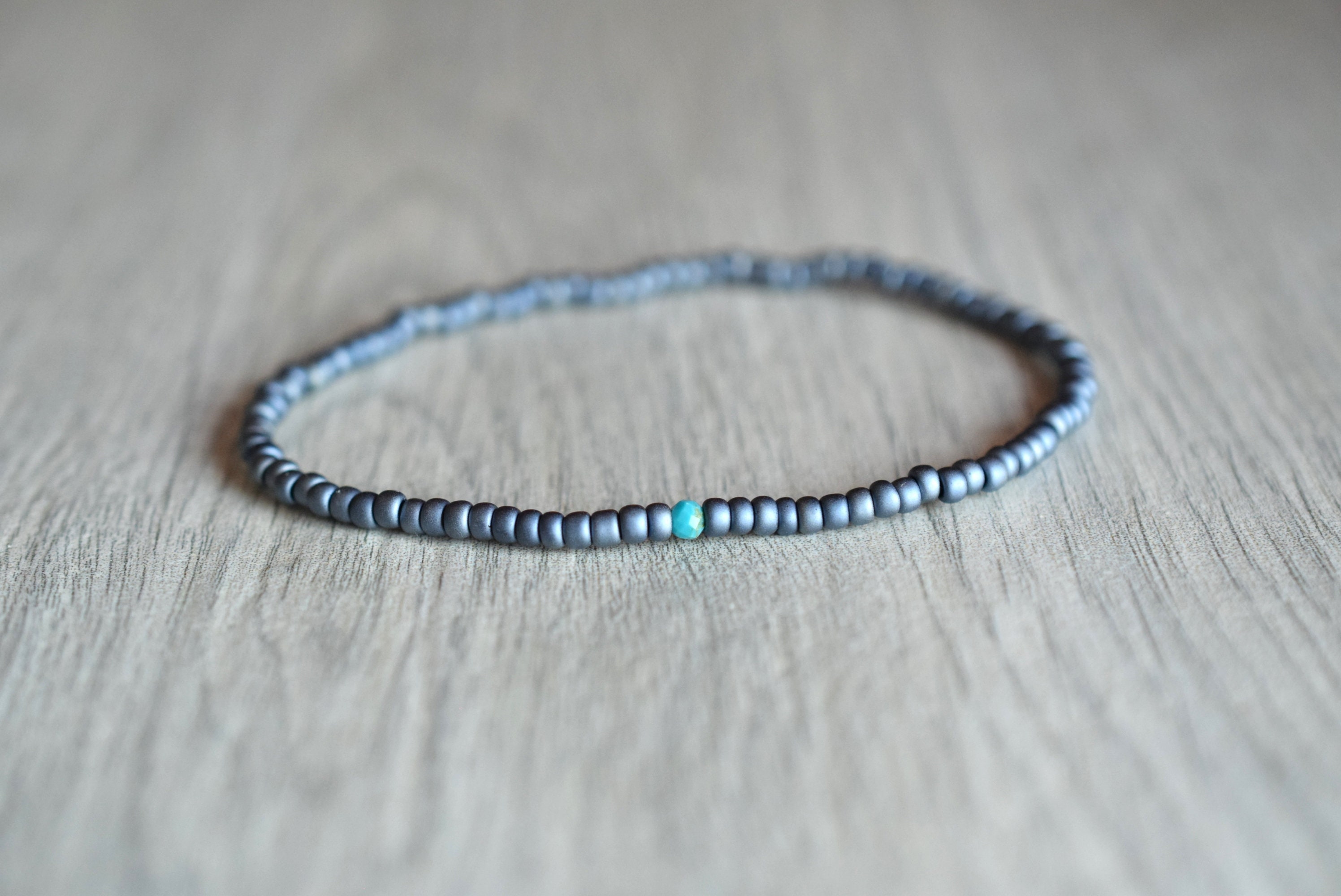 Seed Bead Bracelet 8.5 / Black