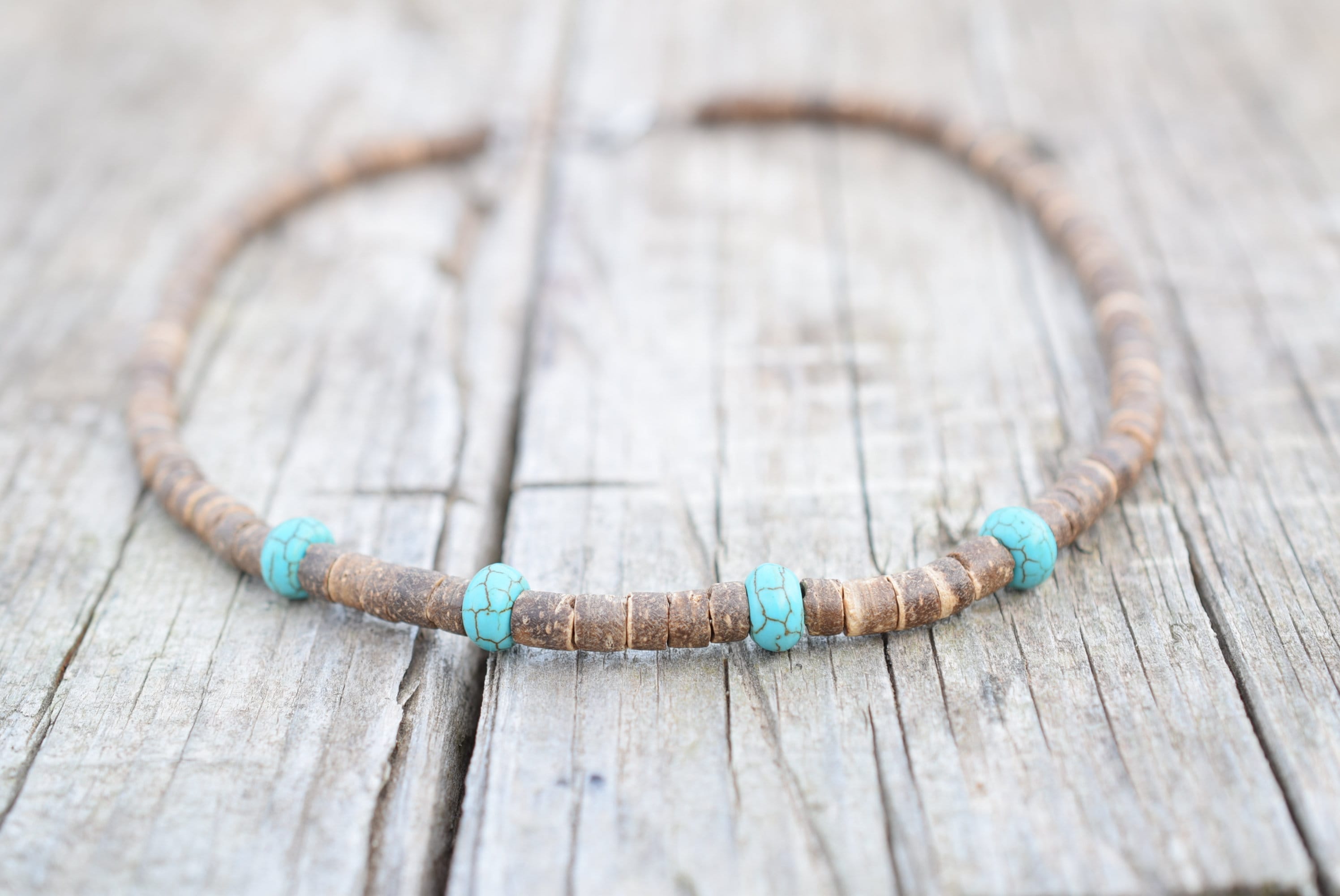 Men's hippie necklace, hippie jewelry, coconut necklace, gift for men