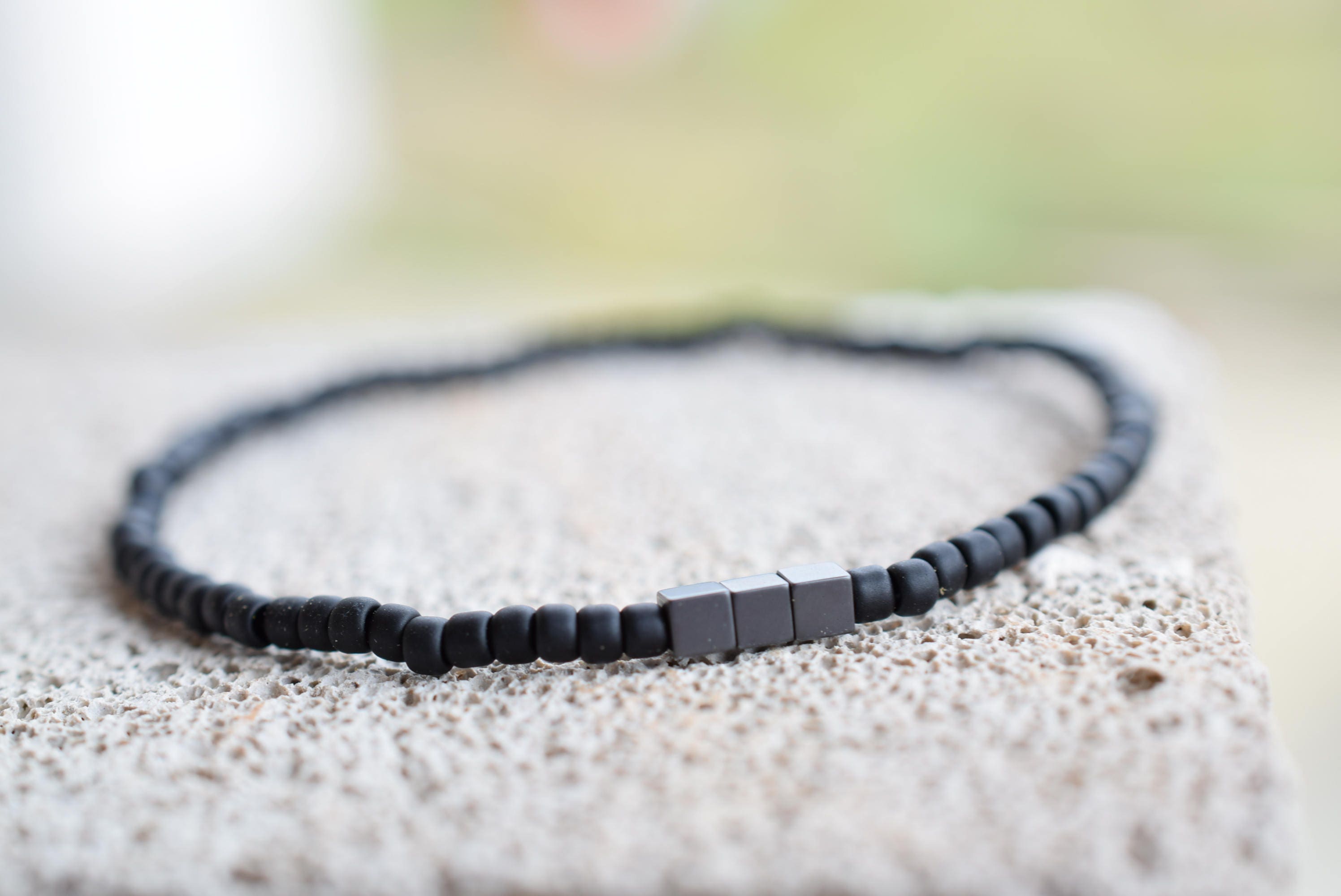 mens bracelet name beads