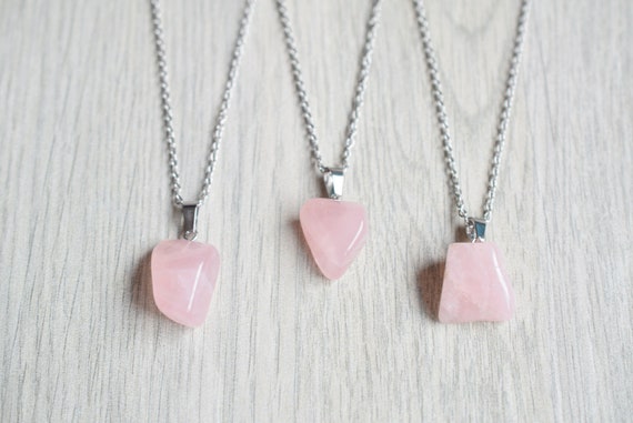Healing Rose Quartz Pendant Necklace | Rose quartz necklace pendants, Quartz  pendant necklace, Rose quartz pendant