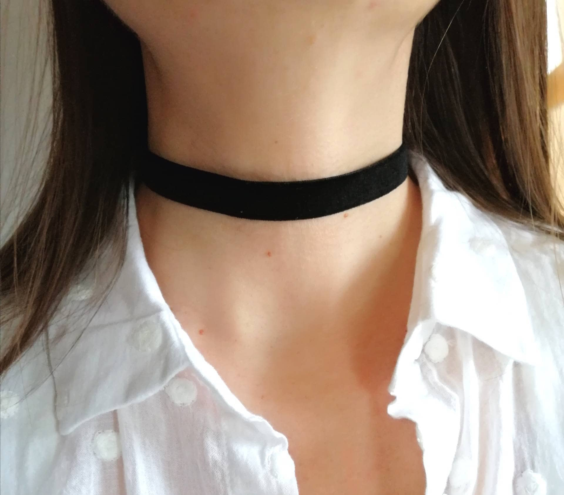 Plain Black Choker 