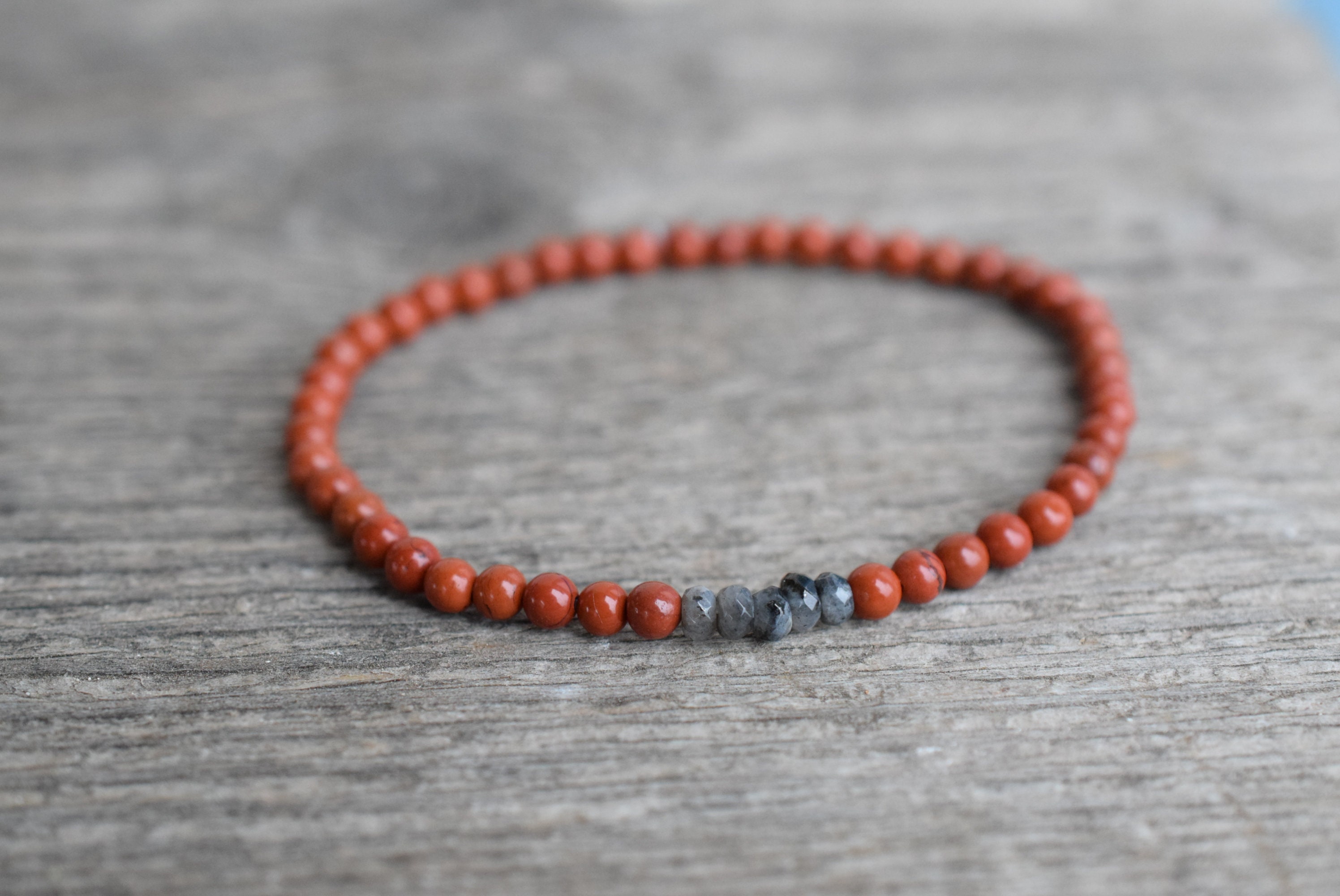 Men's bead bracelet red jasper bracelet jasper jewelry