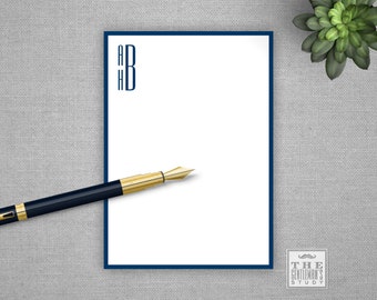 On the Edge Notepad - 5" x 7" Personalized Memo Pads with Slim Monogram
