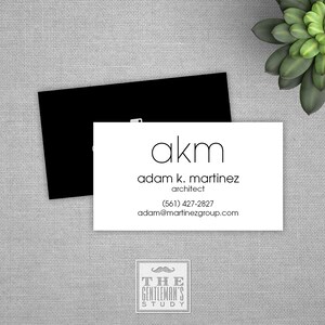 Modern Calling Cards - Executive Personal Business Cards - Masculine Contact Cards - Phone Email Instagram - for the Professional Gentleman