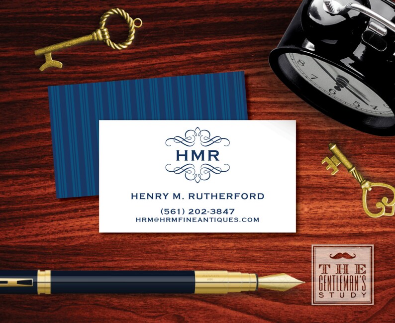Kensington Calling Cards Monogrammed Personal Business Cards Etsy