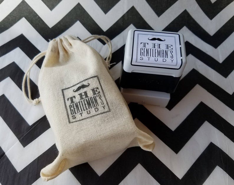 Traditional or Round Masculine Return Address Stamper Colonial Monogram Pre Inked Stamp New Home Gift Black Ink Self Inking Stamp