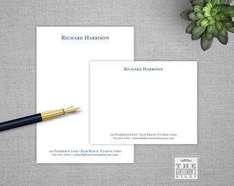 Clarity Stationery Duo – Personalized Notepad & Notecard Set
