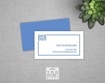Oxford Monogram Calling Cards - Personalized Business Cards