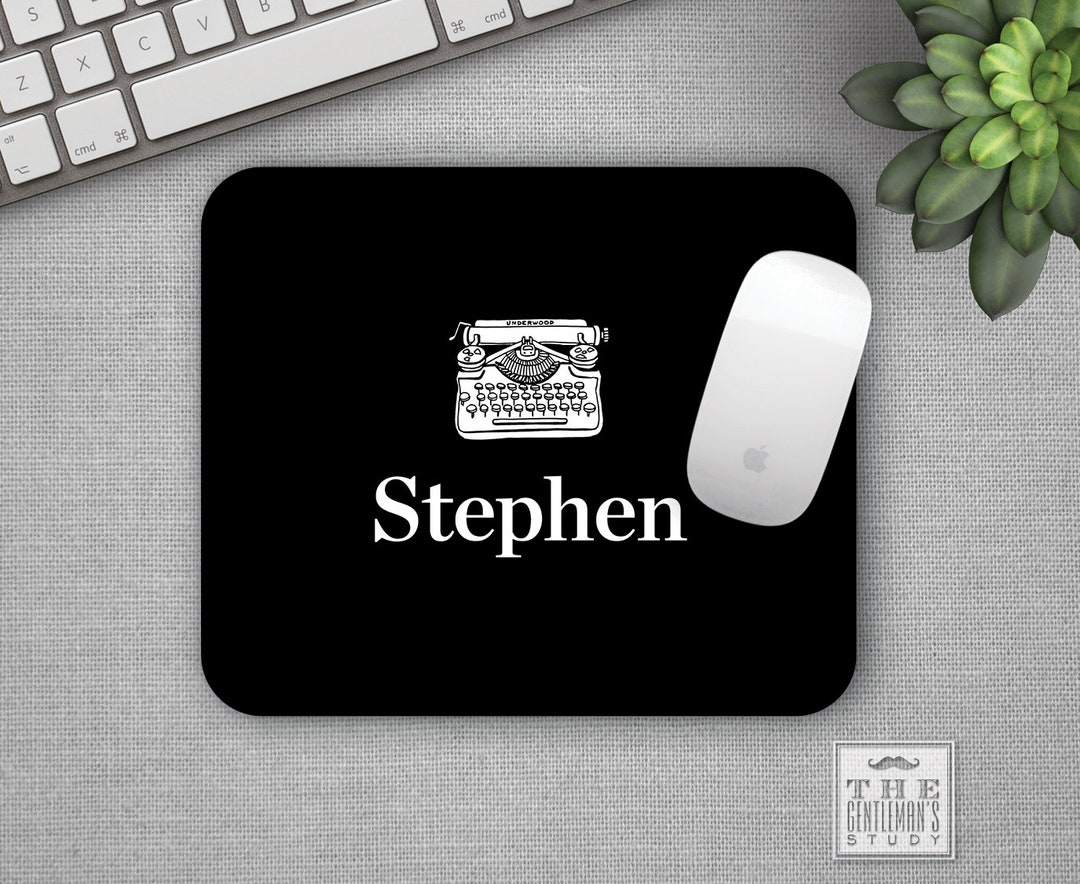 Vintage Typewriter Mousepad - Personalized Mouse Pad - Custom Printed ...