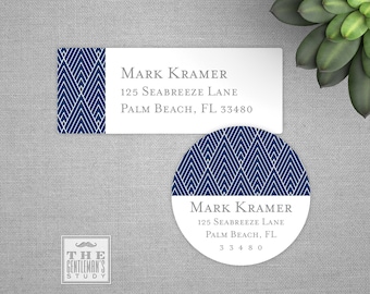 Empire Return Address Labels - Personalized Art Deco Envelope Stickers