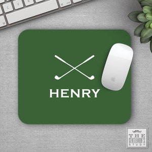 Fairway Mousepad - Personalized Golf Club Mouse Pad - Custom Printed Masculine Office Decor - Monogrammed Gift for Men - Gift for Golfer