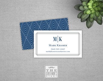 Empire Calling Cards - Art Deco Personalized Business Cards with Contact Information