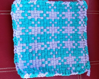 Thick Woven Potholders, 8.5 inches Square, Cotton