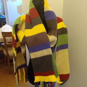 Osgood Scarf: 12 ft. long, striped, ribbed, and fringed image 1