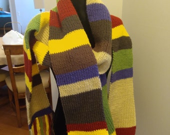 Osgood Scarf: 12 ft. long, striped, ribbed, and fringed