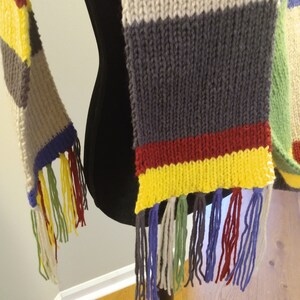 Osgood Scarf: 12 ft. long, striped, ribbed, and fringed image 3
