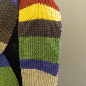 Osgood Scarf: 12 ft. long, striped, ribbed, and fringed image 2