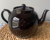 Brown Teapot England P K Betty Price and Kensington Excellent