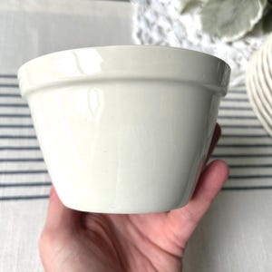 Vintage Weatherby Hanley 5” Pudding Bowl White English Ironstone Royal Falconite Stoneware Mini Mixing Bowl