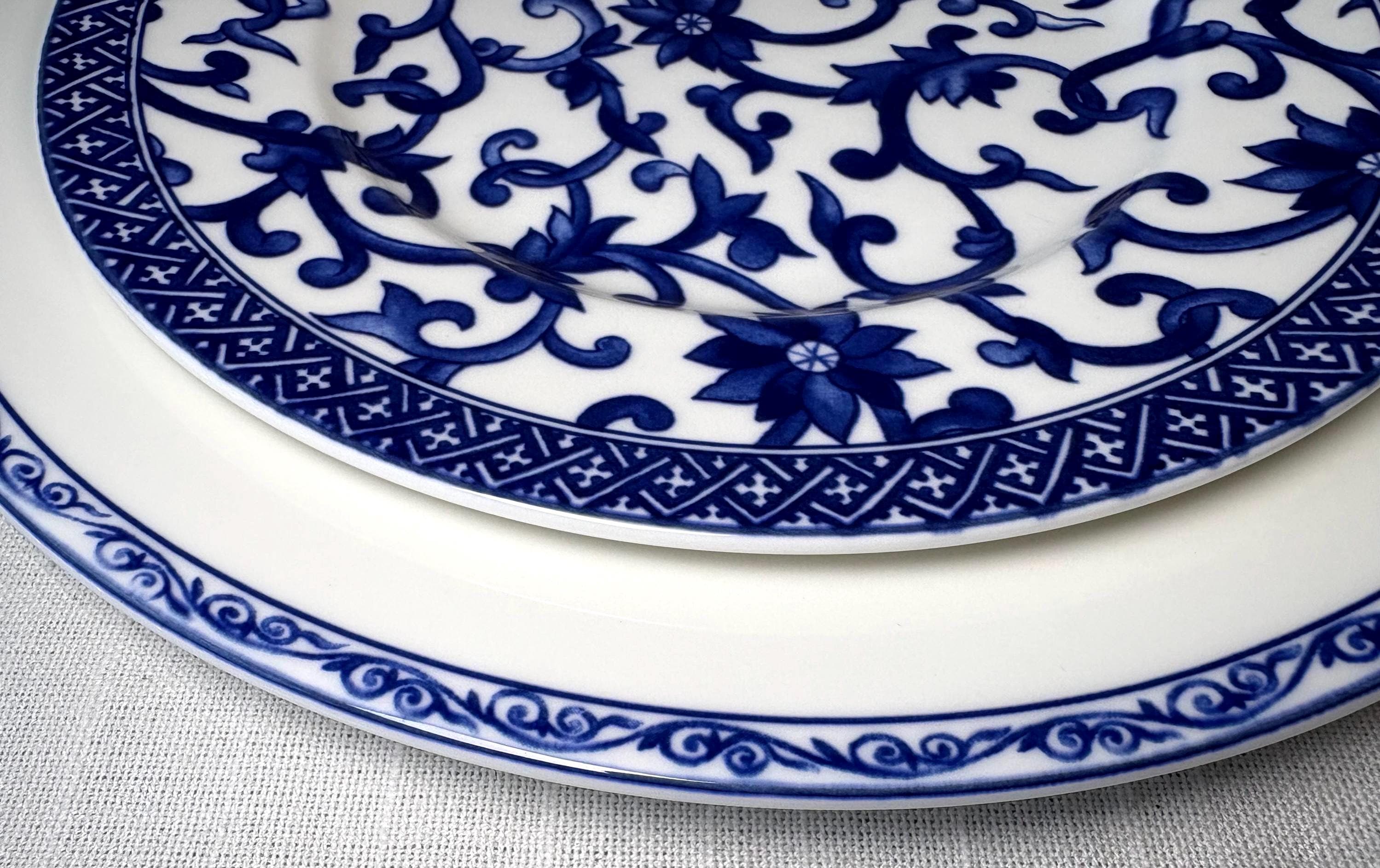 Ralph Lauren Mandarin Plates: Blue and White Dinner and Salads - Etsy