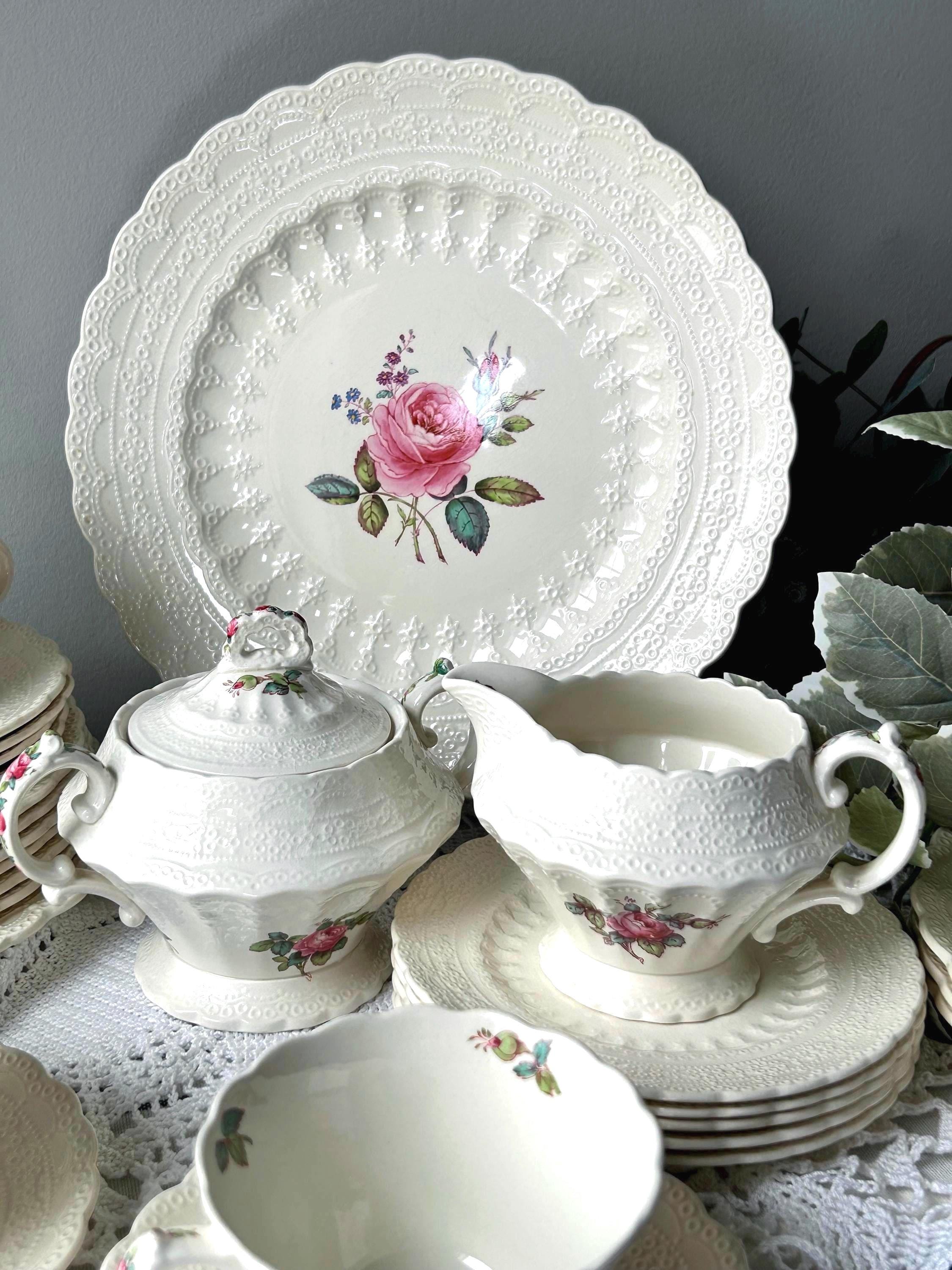 Spode スポード ビリングスレイローズ レース型押し ボウル ６枚 Spode China Billingsley Rose - Etsy