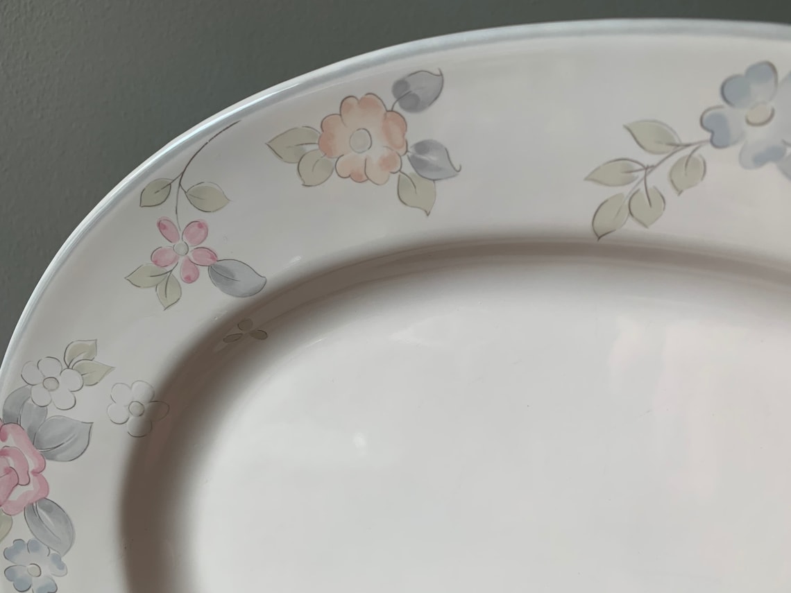 Wyndham Pattern Pfaltzgraff Large Oval Platter 1980s Etsy