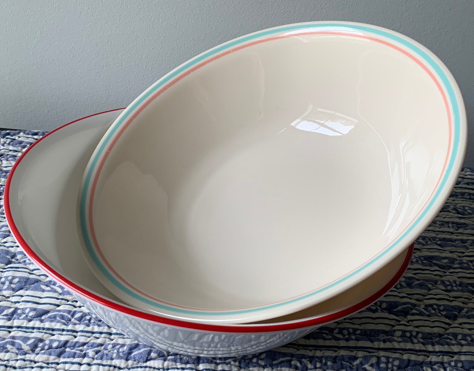 Vintage Corelle Serving Bowls Your Choice Red/White or Beige Etsy