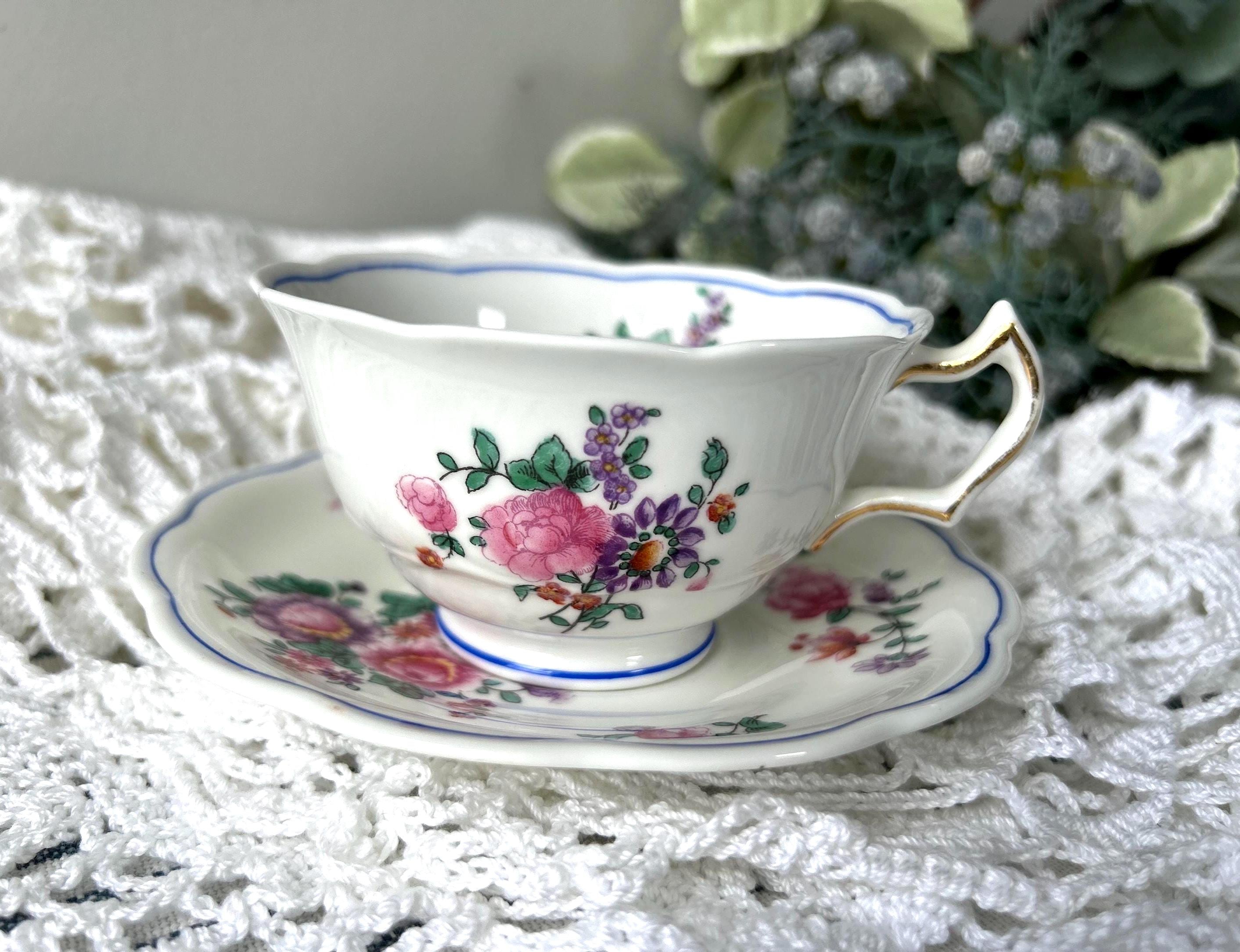 Rose Bouquet Blue Johnson Brothers - Etsy