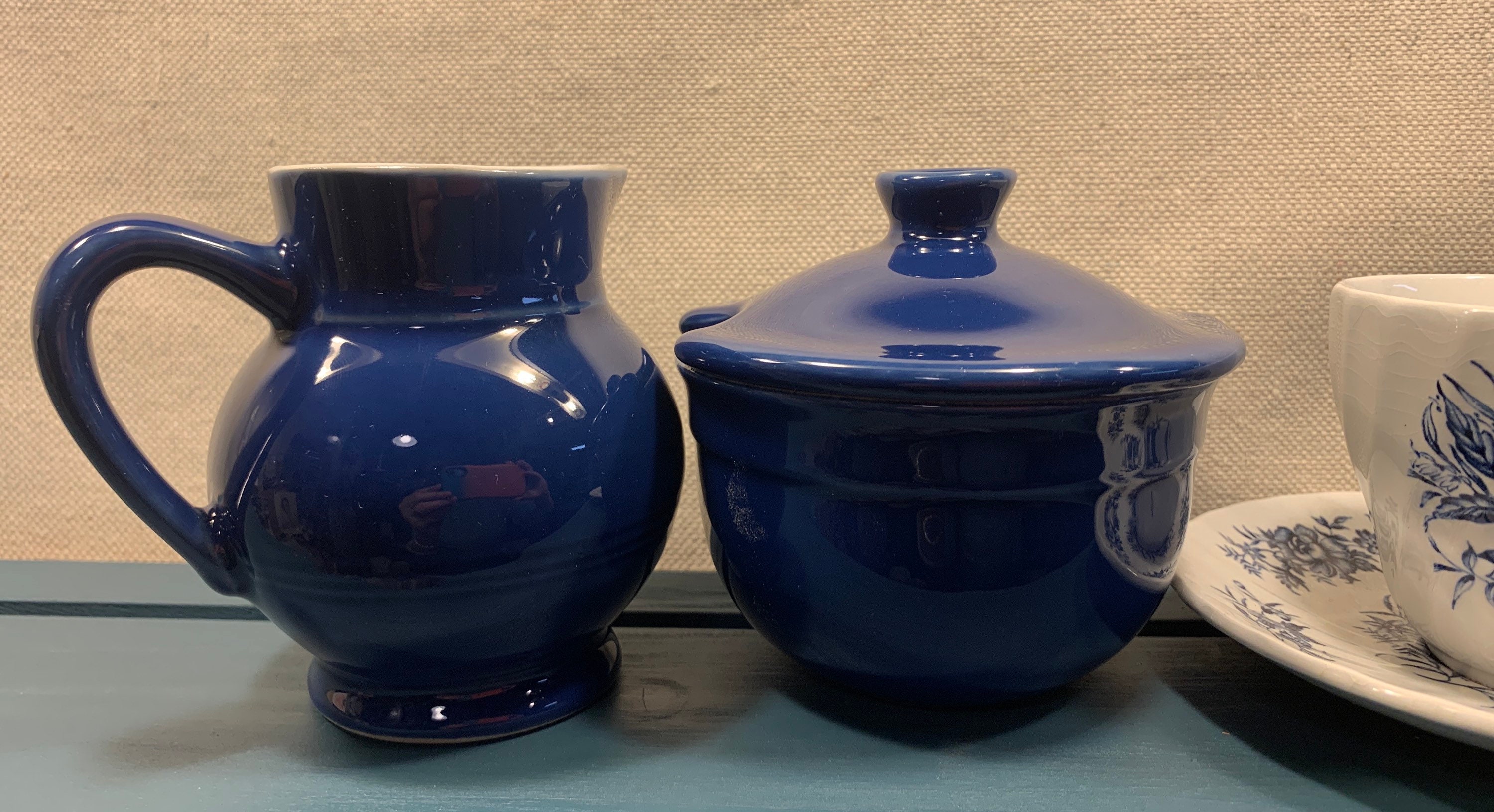 Emile Henry Blue Creamer & Sugar Bowl Lid Navy Set French Etsy