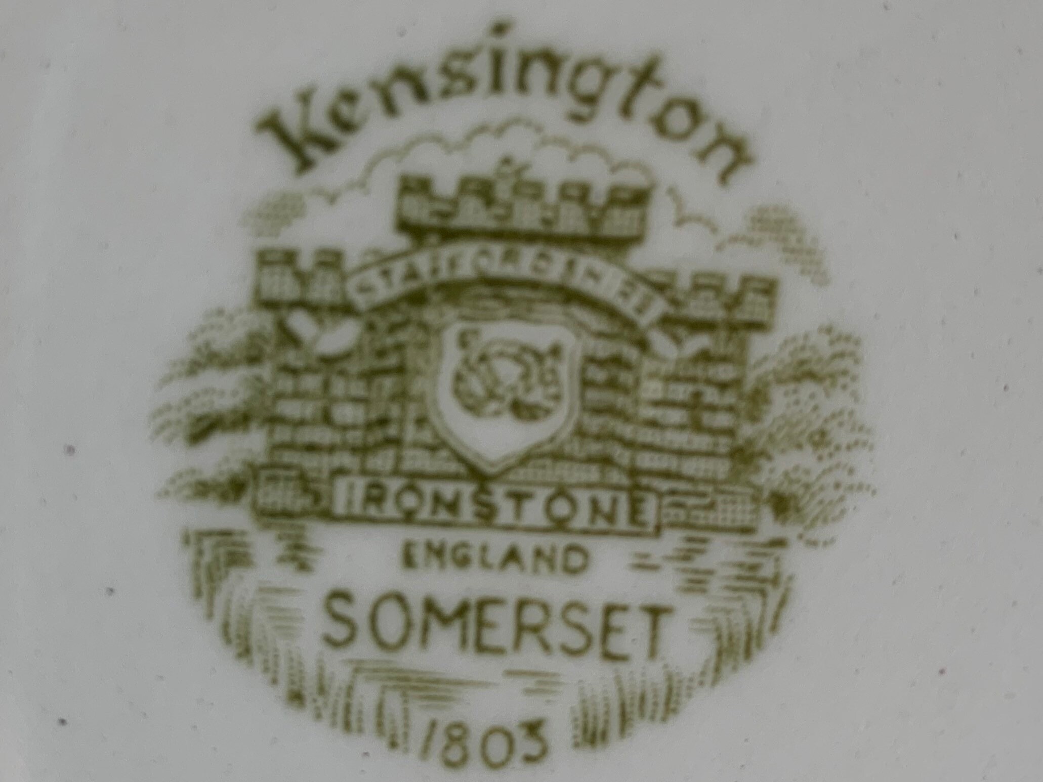 English Ironstone Kensington Somerset Green Bread Plate Set Etsy