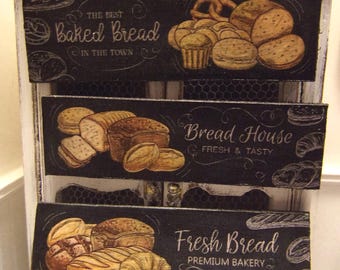 1 miniature wooden plaque mini bakery bread sign &quot;bread house&quot; for dollhouse scale 1:12 dollhouse bakery baker&#39;s sign