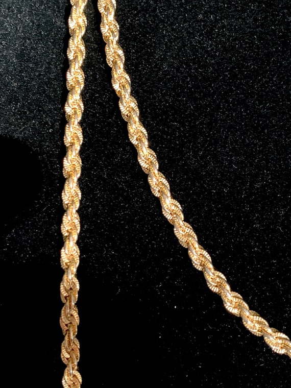 Vintage Necklace 60" Gold Tone Chain 1980s-1990's - image 3