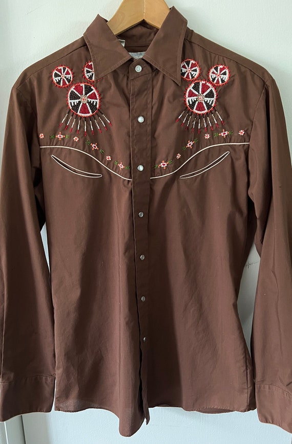 Vintage Cowboy Shirt 1970's Rocking K Ranchwear by