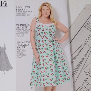 vintage look Plus Size dress sewing pattern - Simplicity 8096