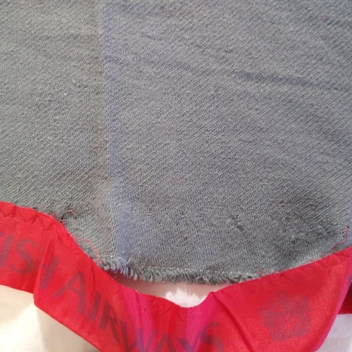 Vintage British Airways orders blanket - gray and red