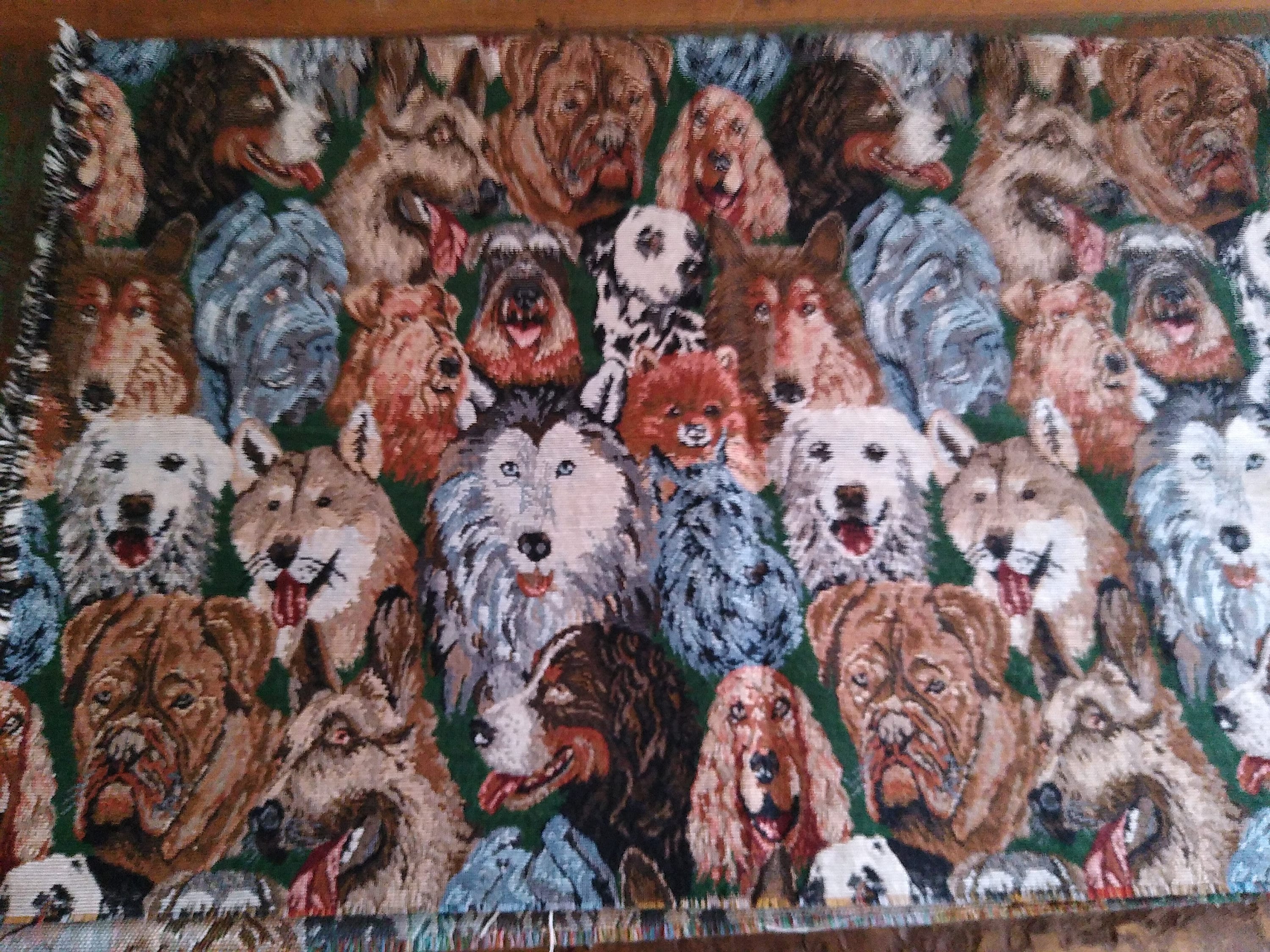 DOGS upholstery fabric tapestry for sewing crafting and Etsy