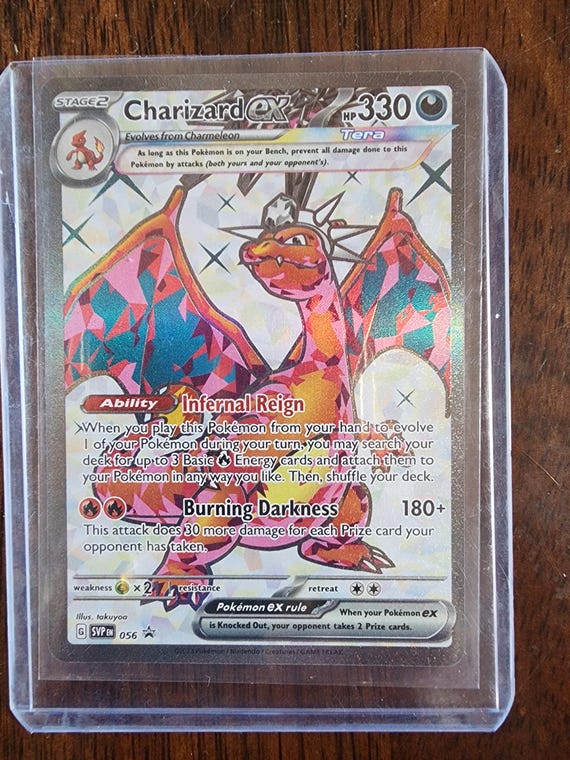 Pokemon Charizard Ex-infernal Reign-burning Darkness- in Plastic