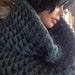 Hand-knit snood, original point, gives the impression of being in 3D ref S 25