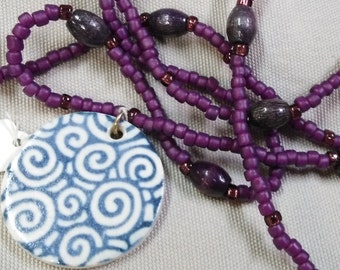 Necklace Pendant String of Beads Vibe Ceramic Studios Australian