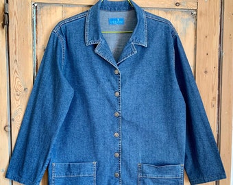 90 made in Spain La Maison du Voyage blazer jacket in blue denim size L