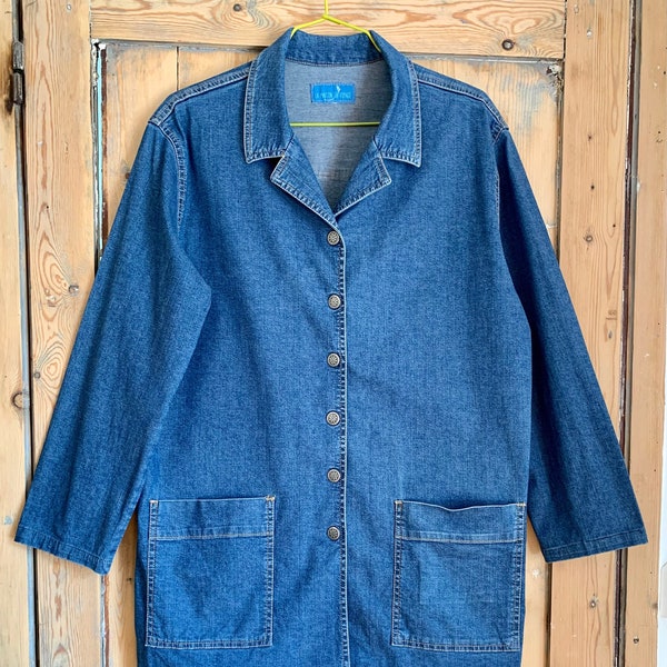 90 fait en Espagne veste blazer La Maison du Voyage en denim bleu taille L