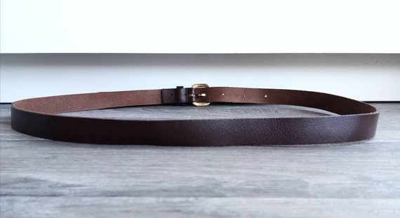 90' made in France thin vintage women's belt in d… - image 3