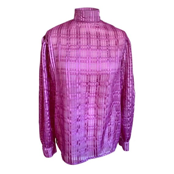 Daniel Hechter 80 Vintage Women s Shirt Blouse in Purple Parma Chiffon and Multicolored Lurex Threads Made in France Size 40 M Etsy Canada
