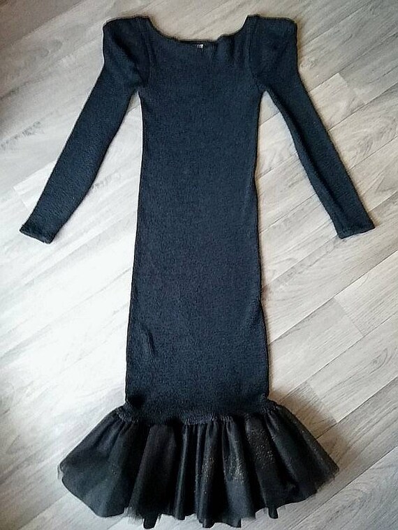 1990 Hunza London, long dress, vintage, long sleev